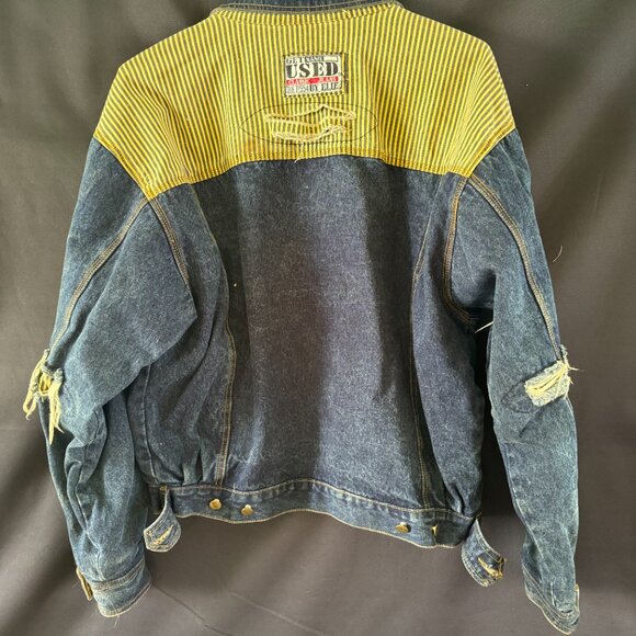 Vintage 1980's "Get Used" By Elie Distressed Jacket RN:71554 Sz. Large - Picture 3 of 9